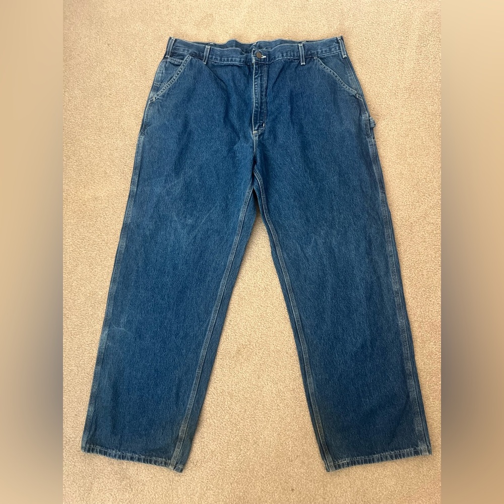 Carhartt Relaxed Blue Jeans with Durable Denim 42 X 32